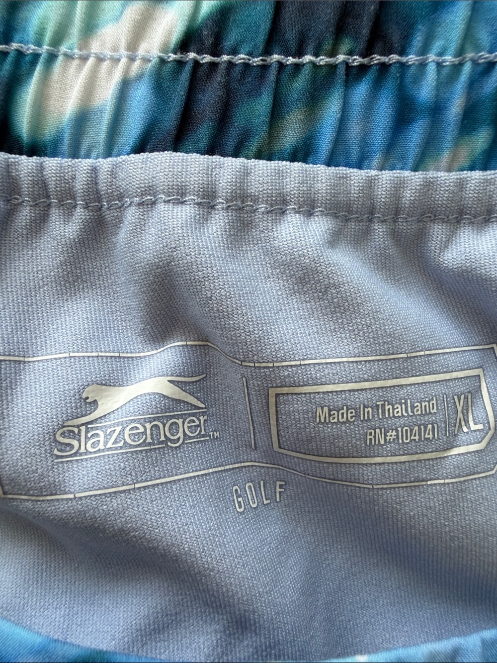 Slazenger Golf Shorts - Light Blue with Teal Tie-Dye